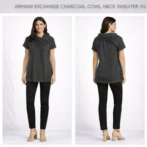 Armani Exchange Charcoal Cowl Neck Sweater Size XS